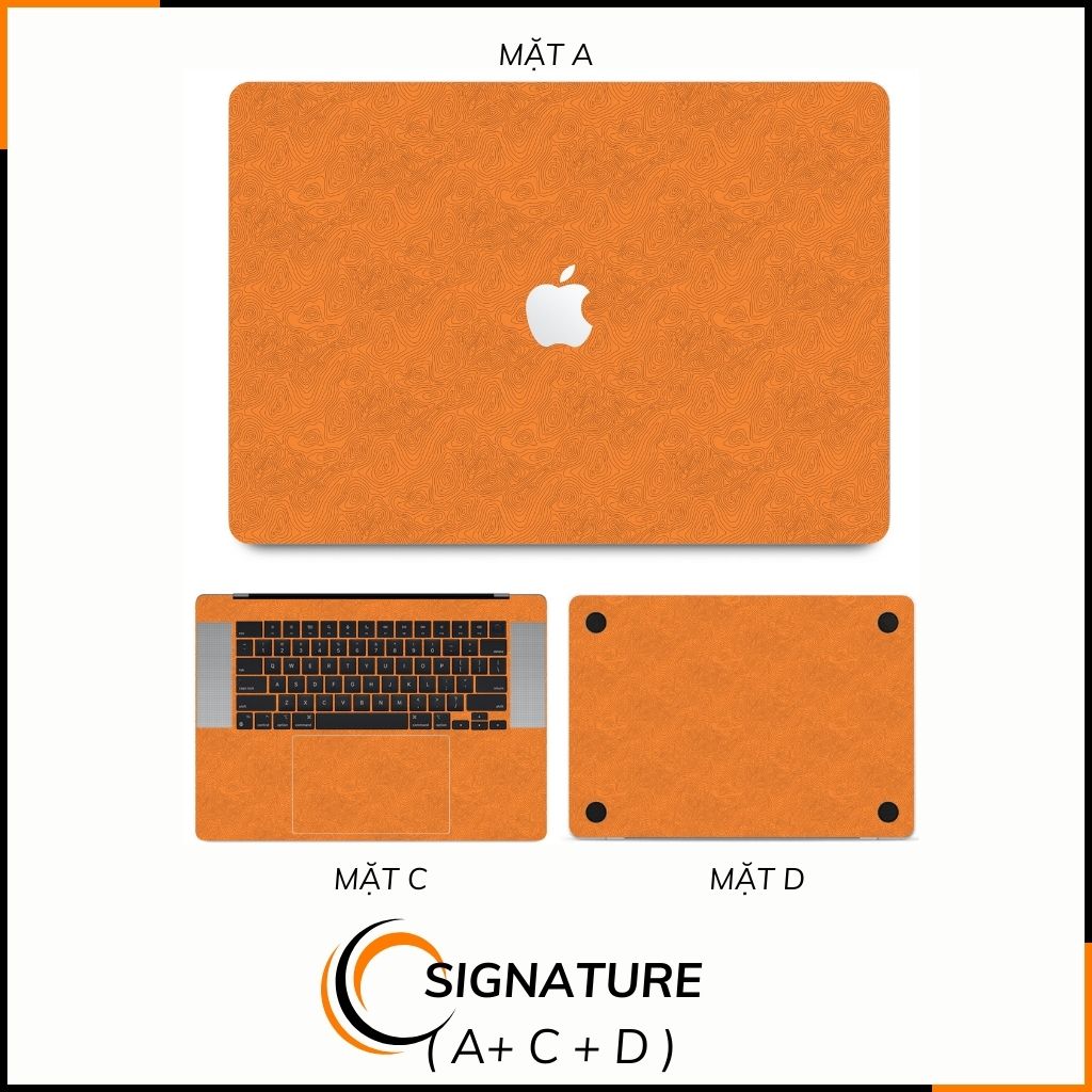 Dán skin macbook pro, macbook air chính hãng 3M nhập khẩu USA - SKIN 3M - MACBOOK - MAP ORANGE - SK-B13-04 phụ kiện điện thoại huỳnh tân store