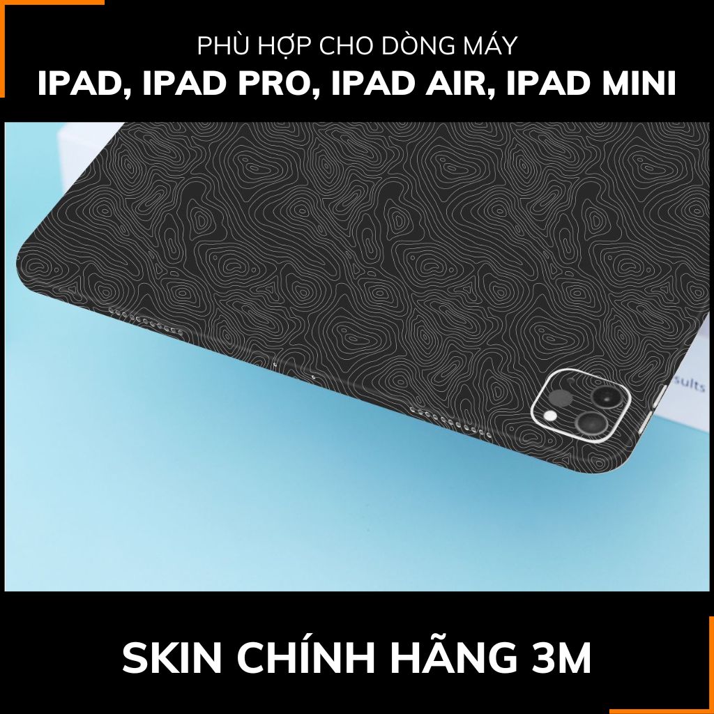 Dán skin ipad , ipad pro, ipad air , ipad mini full body và camera chính hãng 3M - MAP BLACK - SK B13 02 phụ kiện điện thoại huỳnh tân store