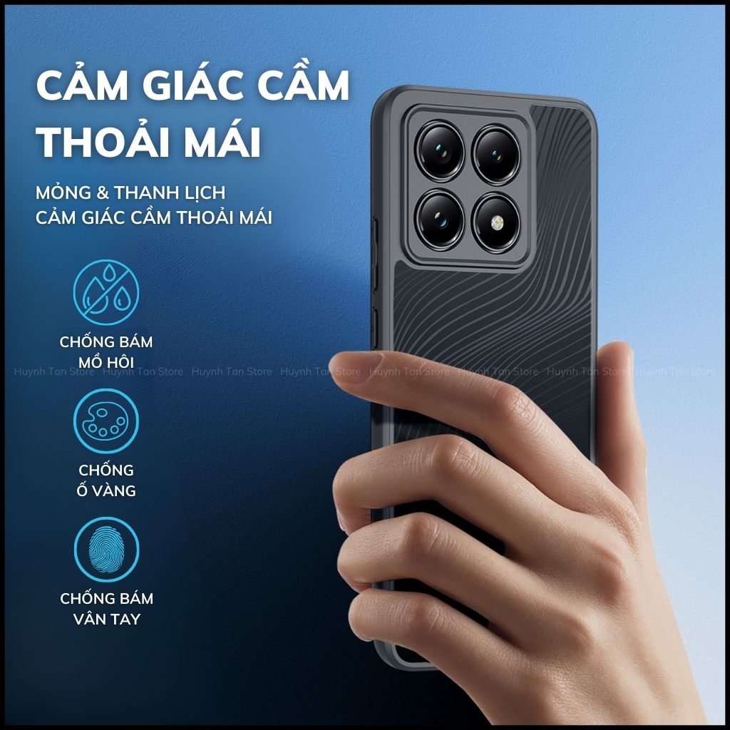 Ốp lưng xiaomi mi 14t aimo chính hãng duxducis chống va đập trong suốt không ố vàng huỳnh tân store
