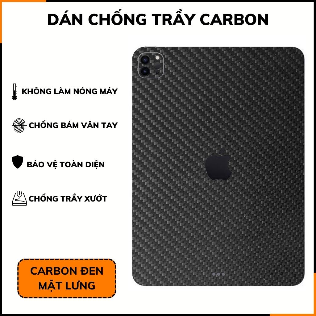 Dán skin ipad pro 11 gen 8 mini 6 air 2020 inch full body và camera vân carbon phụ kiện huỳnh tân store.