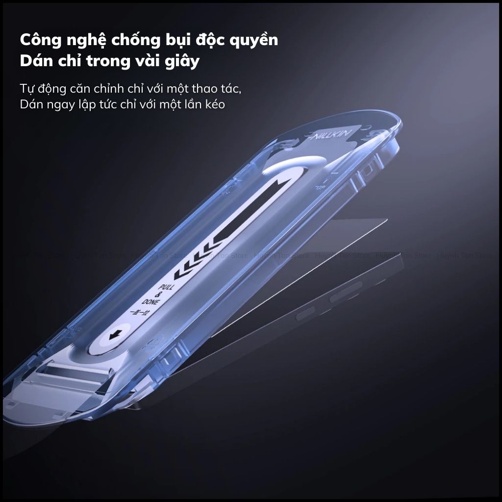 Kính Cường Lực Samsung S25 Ultra chống nhìn trộm Nillkin Cảm Ứng Vân Tay Siêu Nhạy Kèm Khung Trợ Dán