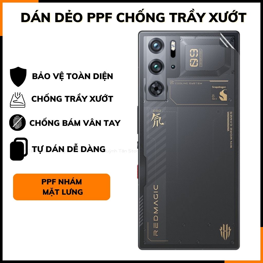 Dán dẻo ppf zte redmagic 9 pro trong suốt hoặc nhám chống bám vân tay bảo vệ camera mua 1 tặng 1 phụ kiện điện thoại huỳnh tân store