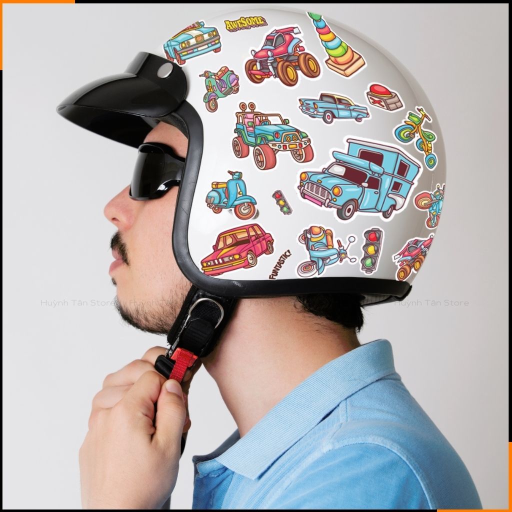 Sticker Express bóng ST S02 nhãn dán bộc lộ cảm xúc với nhiều mẫu đa dạng trang trí nón bảo hiểm vali điện thoại