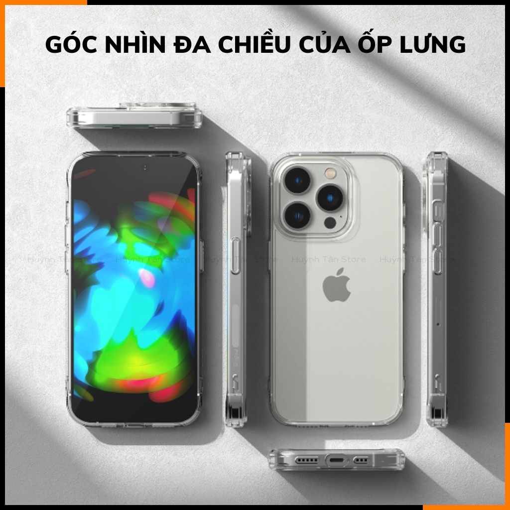 Ốp lưng iphone 15 pro max RINGKE chính hãng trong suốt chống sốc FUSION chống ố vàng phụ kiện điện thoại huỳnh tân