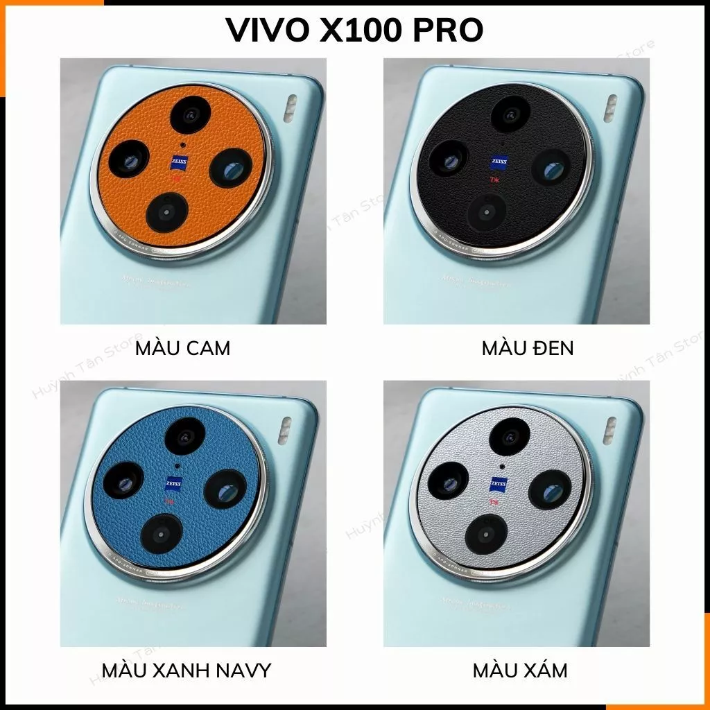 Miếng dán camera vivo x200 pro mini x100 pro x100 ultra skin mccal vân da in logo máy ảnh chống trầy xướt bảo vệ camera