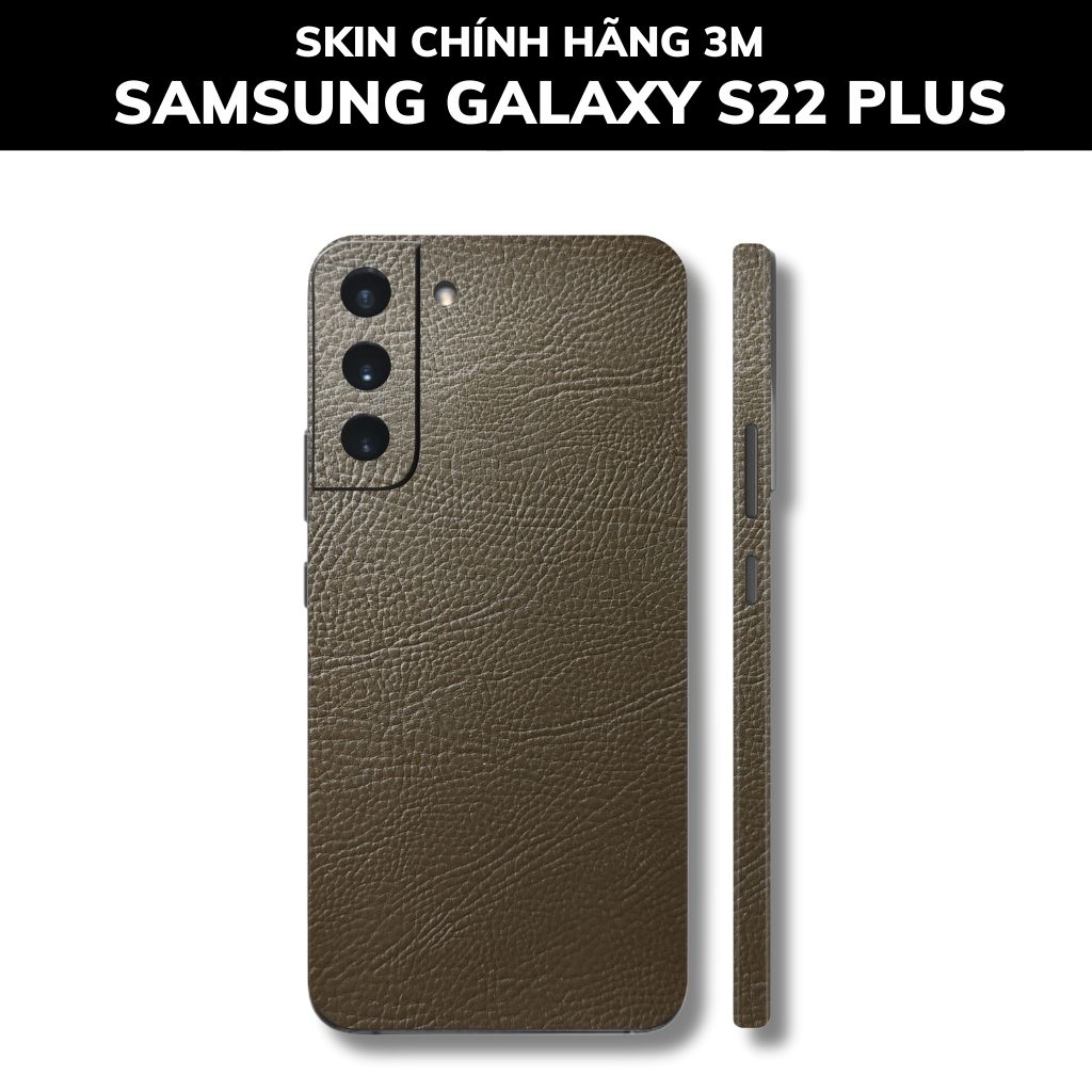 Skin 3m samsung galaxy S22 ultra , S22 plus, S22 full body và camera nhập khẩu chính hãng USA phụ kiện điện thoại huỳnh tân store - Hexis Brown Leather - Warp Skin Collection