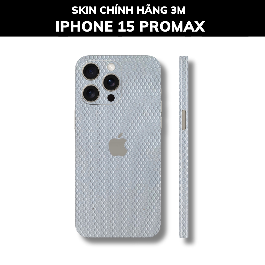 Dán skin điện thoại Iphone 15 Pro Max full body và camera nhập khẩu chính hãng USA phụ kiện điện thoại huỳnh tân store - Matrix White - Warp Skin Collection