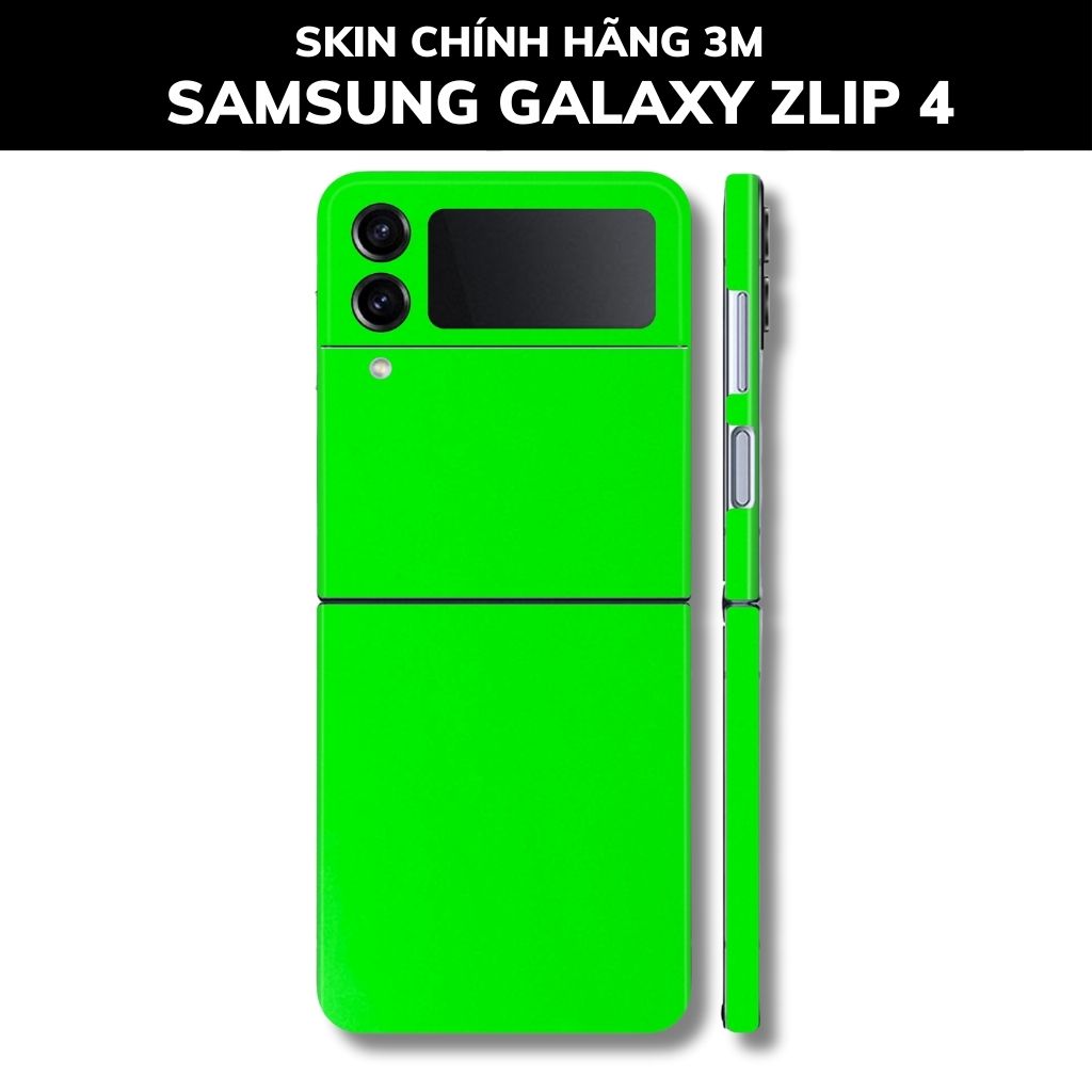 Skin 3m samsung galaxy Z Flip 4, Z Flip 3, Z Flip full body và camera nhập khẩu chính hãng USA phụ kiện điện thoại huỳnh tân store - Green Neo - Warp Skin Collection