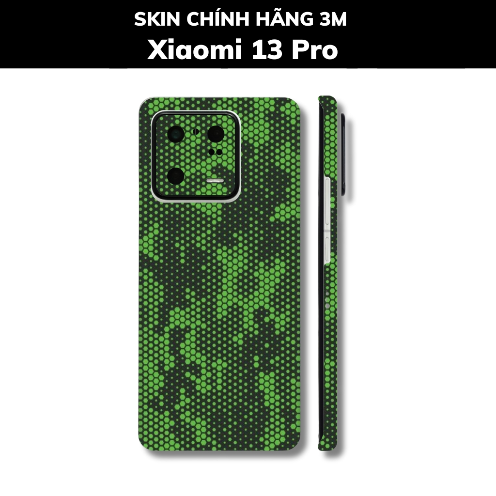 Skin 3m Mi 13 Ultra, Mi 13 Pro, Mi 13  full body và camera nhập khẩu chính hãng USA phụ kiện điện thoại huỳnh tân store - Mamba Green - Warp Skin Collection