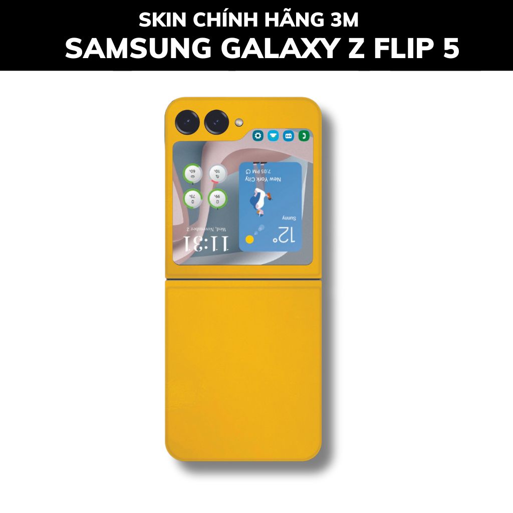 dán skin 3m samsung galaxy z flip 5 full body, camera phụ kiện điện thoại huỳnh tân store - Mustard Yellow