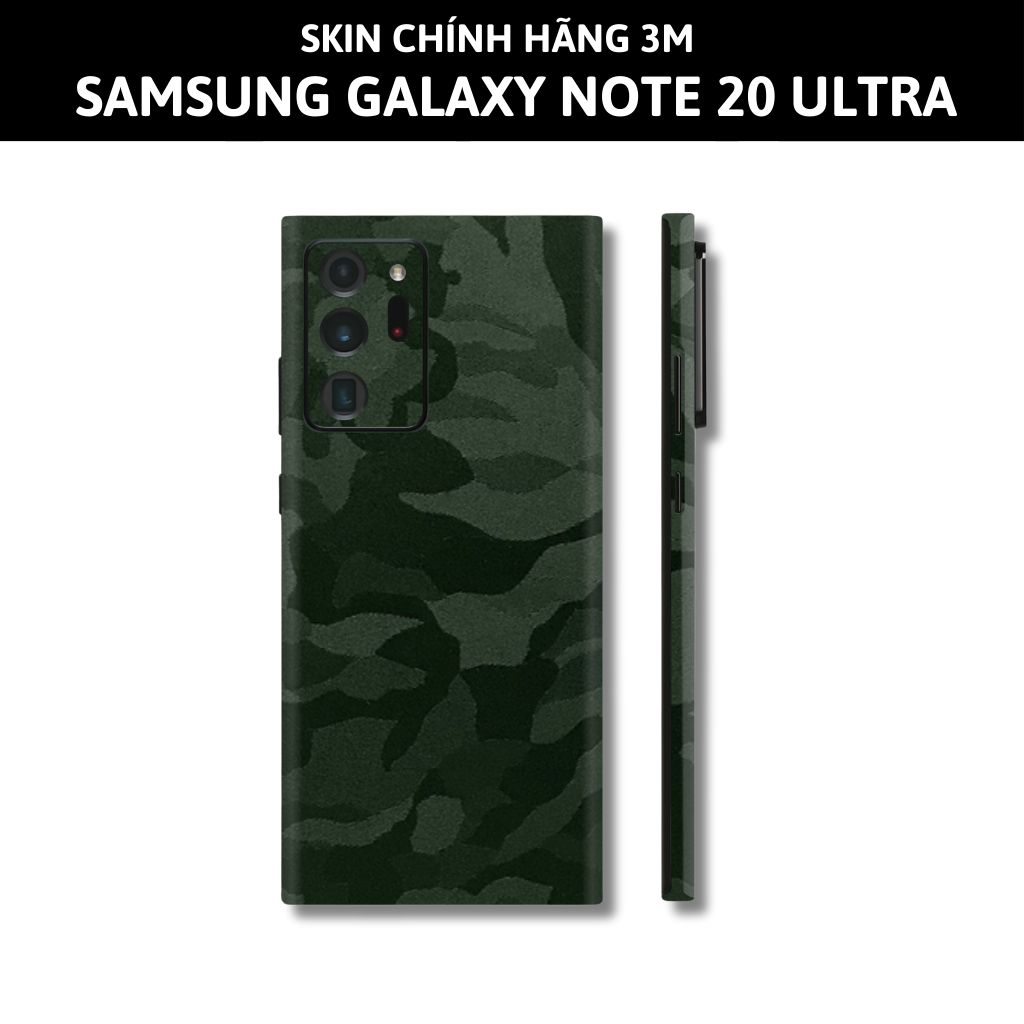 Skin 3m samsung galaxy note 20, note 20 ultra full body và camera nhập khẩu chính hãng USA phụ kiện điện thoại huỳnh tân store - Camo Green - Warp Skin Collection