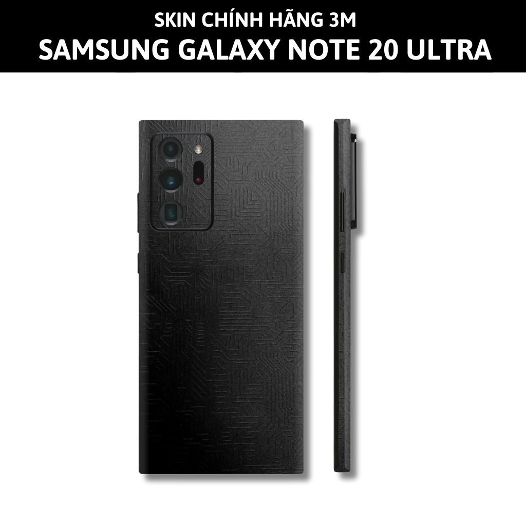 Skin 3m samsung galaxy note 20, note 20 ultra full body và camera nhập khẩu chính hãng USA phụ kiện điện thoại huỳnh tân store - Electronic Black 2022 - Warp Skin Collection