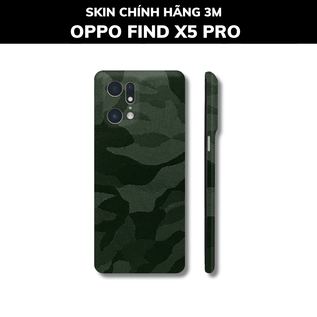 Dán skin điện thoại Oppo Find X5 Pro full body và camera nhập khẩu chính hãng USA phụ kiện điện thoại huỳnh tân store - Camo Green - Warp Skin Collection