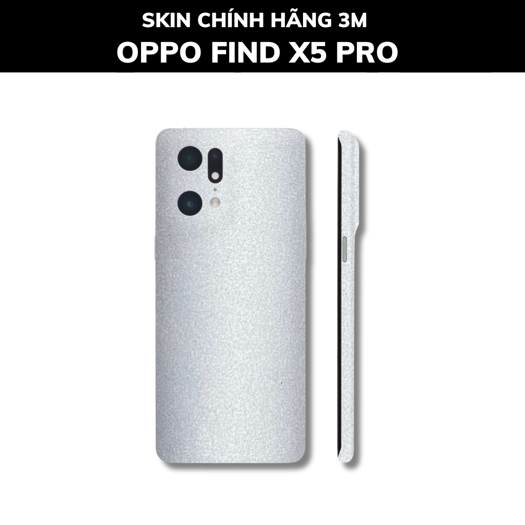 Dán skin điện thoại Oppo Find X5 Pro full body và camera nhập khẩu chính hãng USA phụ kiện điện thoại huỳnh tân store - Aluminum White - Warp Skin Collection