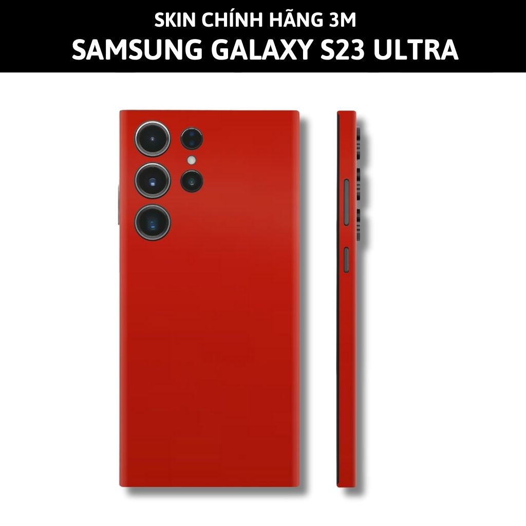 Skin 3m samsung galaxy s23, s23 plus, s23 ultra full body và camera nhập khẩu chính hãng USA phụ kiện điện thoại huỳnh tân store - Matte Red - Warp Skin Collection