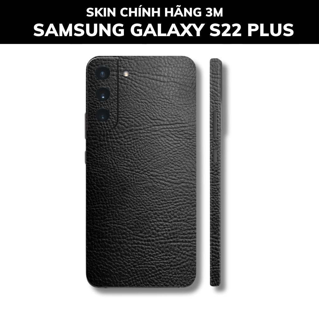 Skin 3m samsung galaxy S22 ultra , S22 plus, S22 full body và camera nhập khẩu chính hãng USA phụ kiện điện thoại huỳnh tân store - Hexis Black Leather - Warp Skin Collection