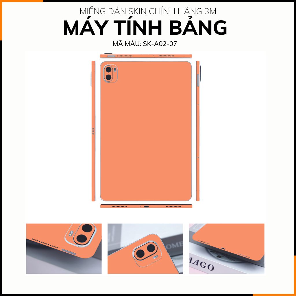 Dán skin máy tính bảng xiaomi, huawei, oppo, lenovo, google, microsoft, vivo full body và camera chính hãng ORAFOL nhập khẩu từ ĐỨC MÁY TÍNH BẢNG - PASTEL ORANGE - SK A02 07 phụ kiện điện thoại huỳnh tân store