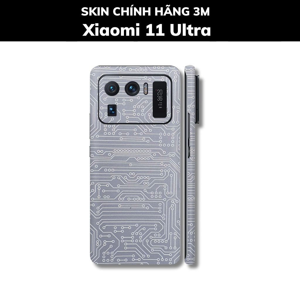 Skin 3m Mi 11 Ultra full body và camera nhập khẩu chính hãng USA phụ kiện điện thoại huỳnh tân store - Electronic White - Warp Skin Collection