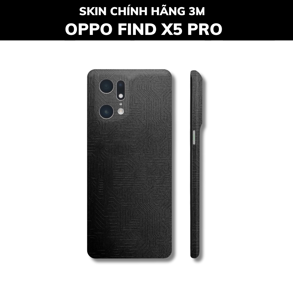 Dán skin điện thoại Oppo Find X5 Pro full body và camera nhập khẩu chính hãng USA phụ kiện điện thoại huỳnh tân store - Electronic Black - Warp Skin Collection