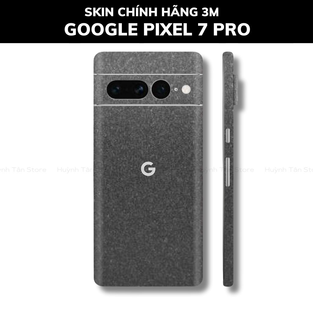 Skin 3m Google Pixel 7 Pro, Pixel 7, Pixel 7A full body và camera nhập khẩu chính hãng USA phụ kiện điện thoại huỳnh tân store - Dark Grey - Warp Skin Collection