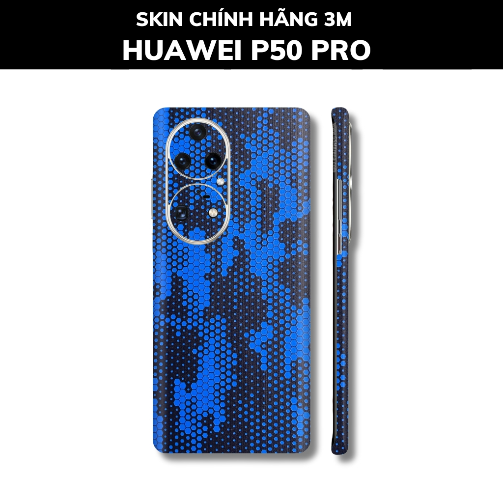 Dán skin điện thoại Huawei P50 Pro full body và camera nhập khẩu chính hãng USA phụ kiện điện thoại huỳnh tân store - Mamba Blue - Warp Skin Collection