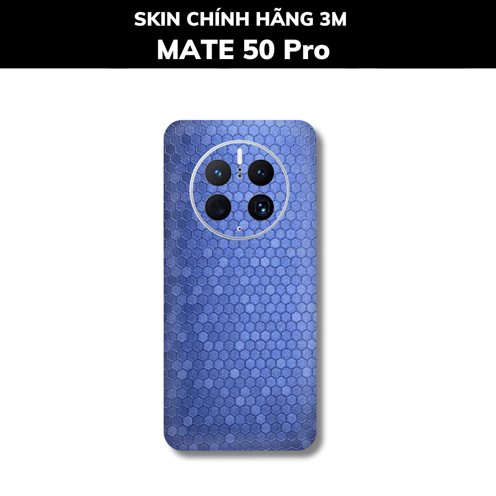 Dán skin điện thoại Huawei Mate 50 Pro full body và camera nhập khẩu chính hãng USA phụ kiện điện thoại huỳnh tân store - Honeycomb Blue - Warp Skin Collection