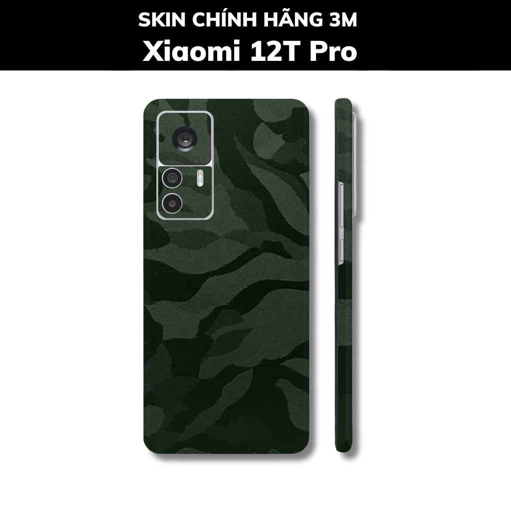 Skin 3m Mi 12T, Mi 12T Pro, K50 Ultra full body và camera nhập khẩu chính hãng USA phụ kiện điện thoại huỳnh tân store - Camo Green - Warp Skin Collection