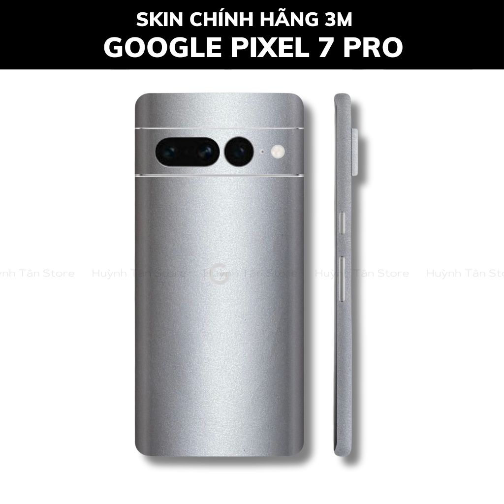 Skin 3m Google Pixel 7 Pro, Pixel 7, Pixel 7A full body và camera nhập khẩu chính hãng USA phụ kiện điện thoại huỳnh tân store - Alumium White - Warp Skin Collection