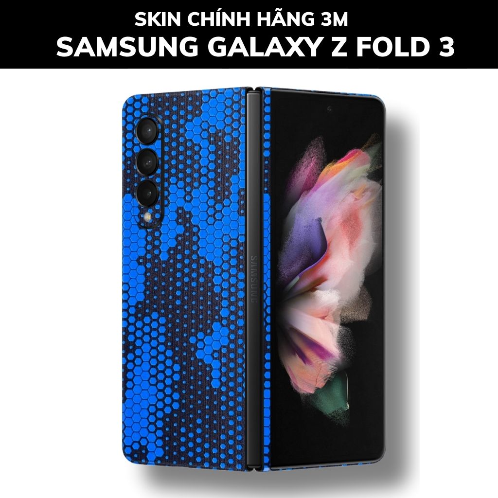 Skin 3m samsung galaxy Z Fold 4, Z Fold 3, Z Fold 2 full body và camera nhập khẩu chính hãng USA phụ kiện điện thoại huỳnh tân store - Mamba Blue - Warp Skin Collection