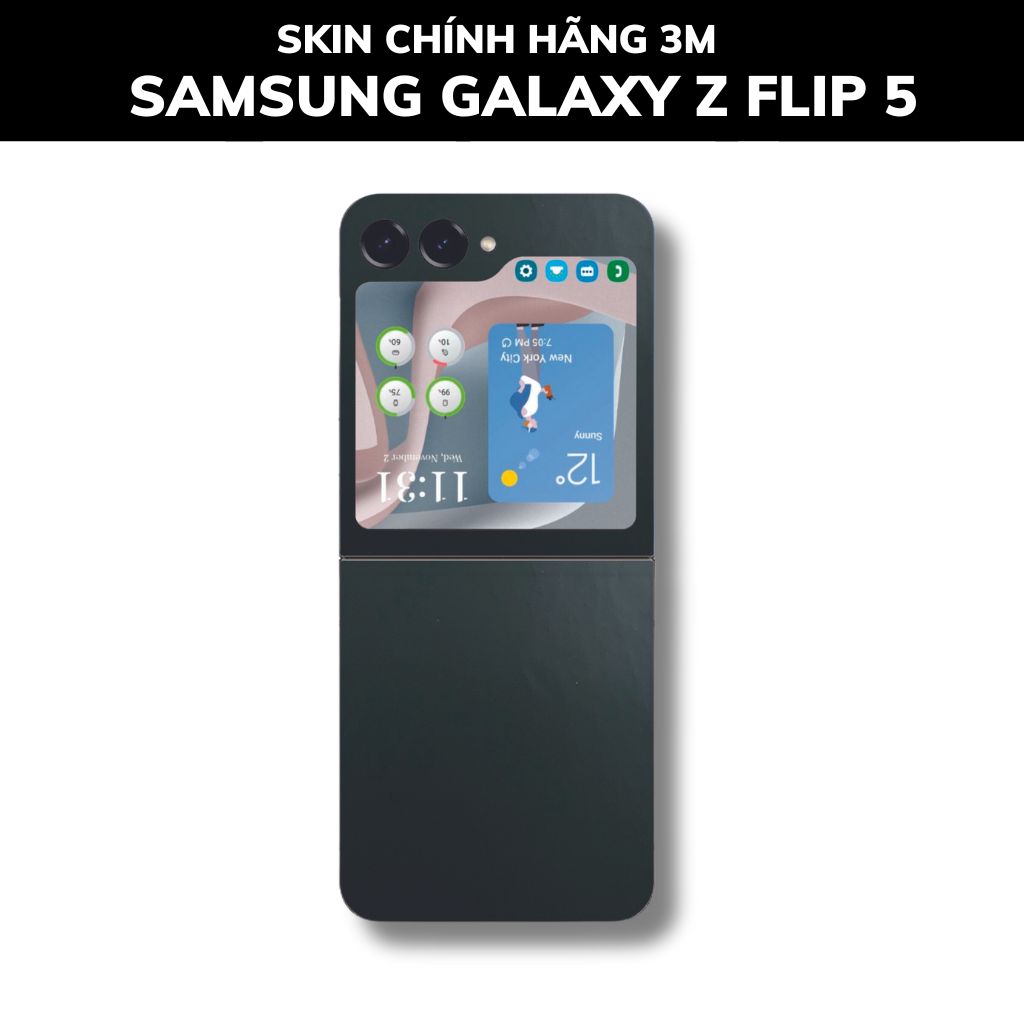 dán skin 3m samsung galaxy z flip 5 full body, camera phụ kiện điện thoại huỳnh tân store - Grass Green