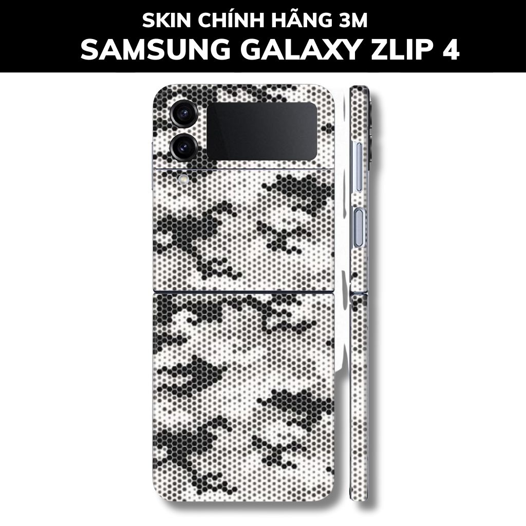 Skin 3m samsung galaxy Z Flip 4, Z Flip 3, Z Flip full body và camera nhập khẩu chính hãng USA phụ kiện điện thoại huỳnh tân store - Mamba White - Warp Skin Collection