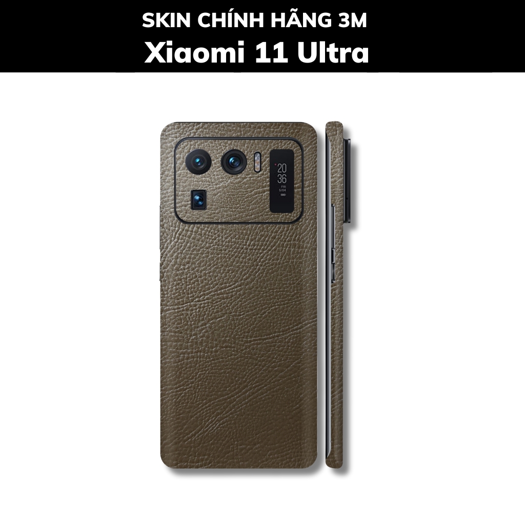 Skin 3m Mi 11 Ultra full body và camera nhập khẩu chính hãng USA phụ kiện điện thoại huỳnh tân store - Hexis Brown Leather - Warp Skin Collection