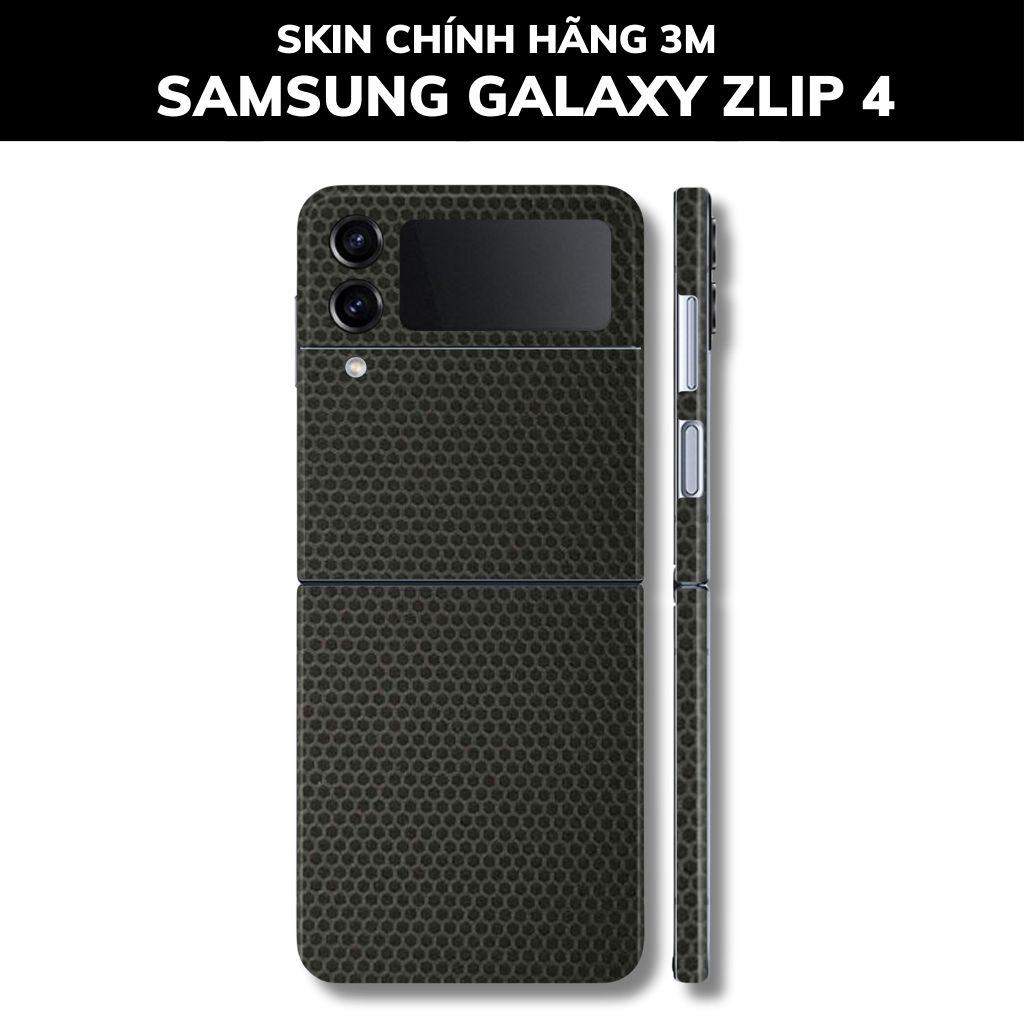 Skin 3m samsung galaxy Z Flip 4, Z Flip 3, Z Flip full body và camera nhập khẩu chính hãng USA phụ kiện điện thoại huỳnh tân store - Matrix Black - Warp Skin Collection