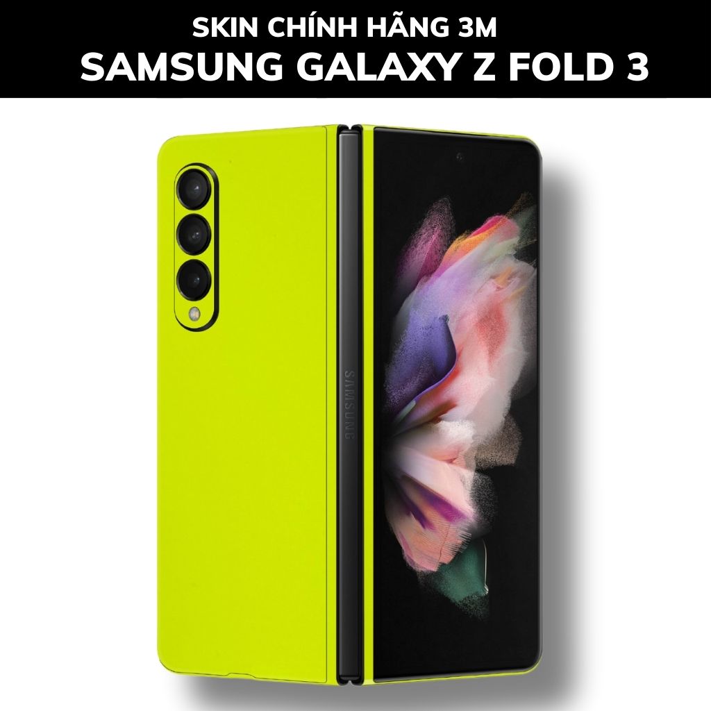 Skin 3m samsung galaxy Z Fold 4, Z Fold 3, Z Fold 2 full body và camera nhập khẩu chính hãng USA phụ kiện điện thoại huỳnh tân store - Yellow Neo - Warp Skin Collection