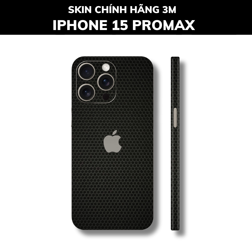 Dán skin điện thoại Iphone 15 Pro Max full body và camera nhập khẩu chính hãng USA phụ kiện điện thoại huỳnh tân store - Matrix Black - Warp Skin Collection