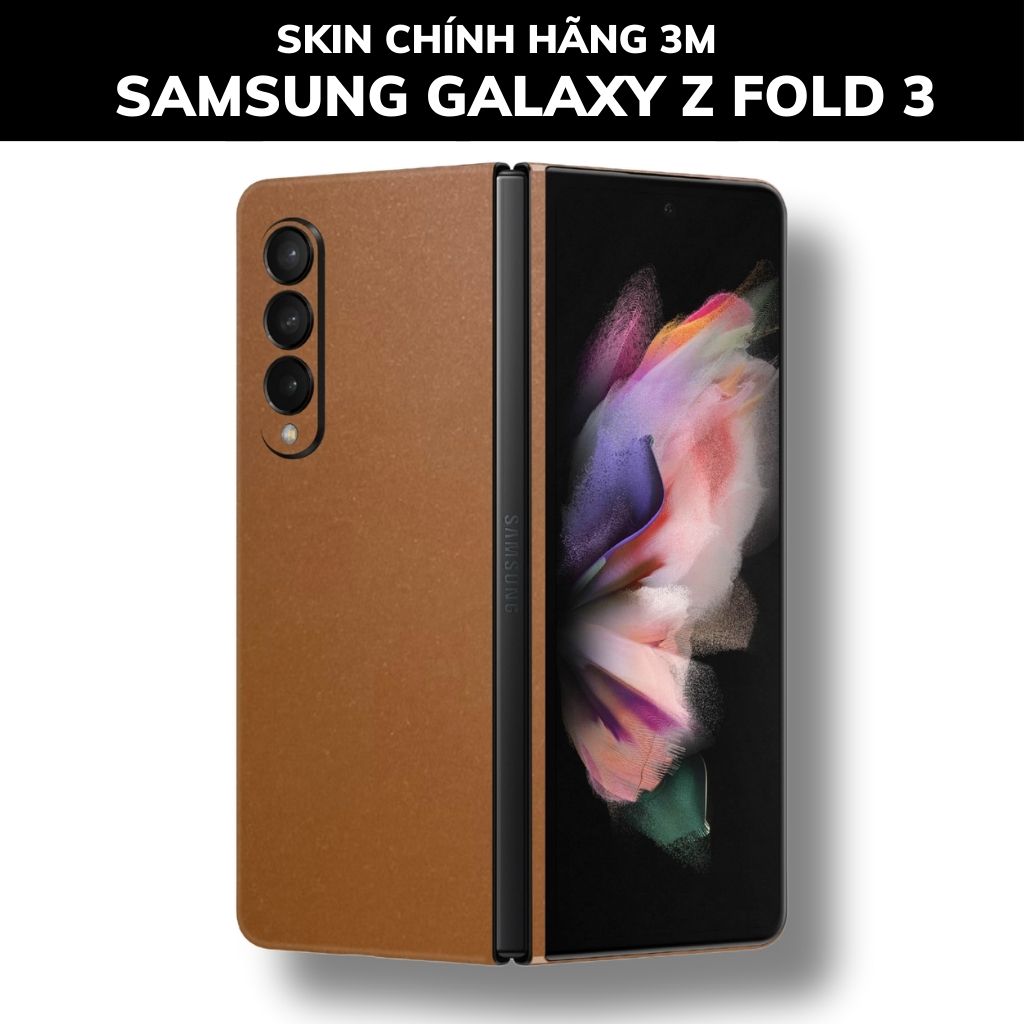 Skin 3m samsung galaxy Z Fold 4, Z Fold 3, Z Fold 2 full body và camera nhập khẩu chính hãng USA phụ kiện điện thoại huỳnh tân store - Caramel- Warp Skin Collection