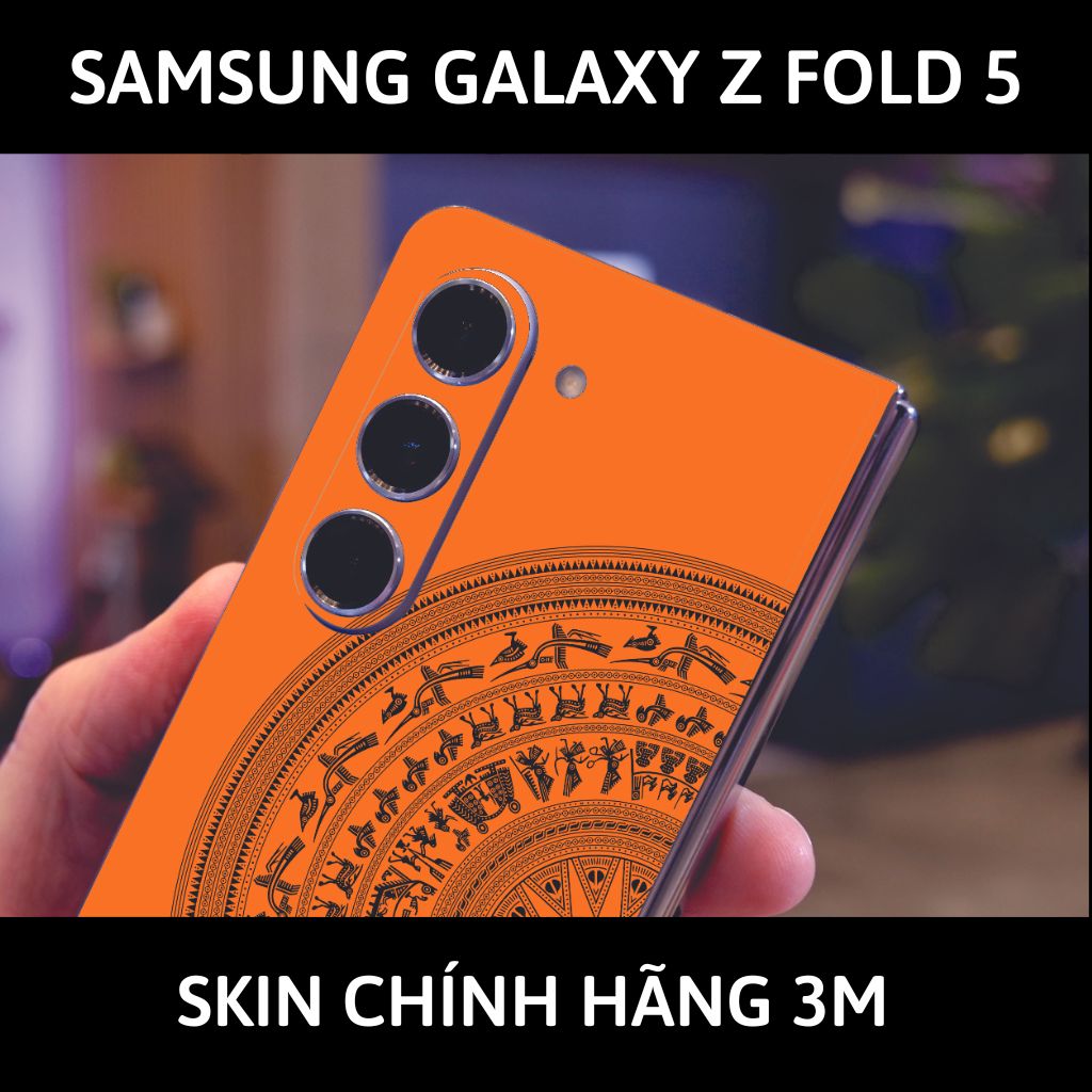 dán skin 3m samsung galaxy z fold 5 full body, camera phụ kiện điện thoại huỳnh tân store - Trống Đồng Cam