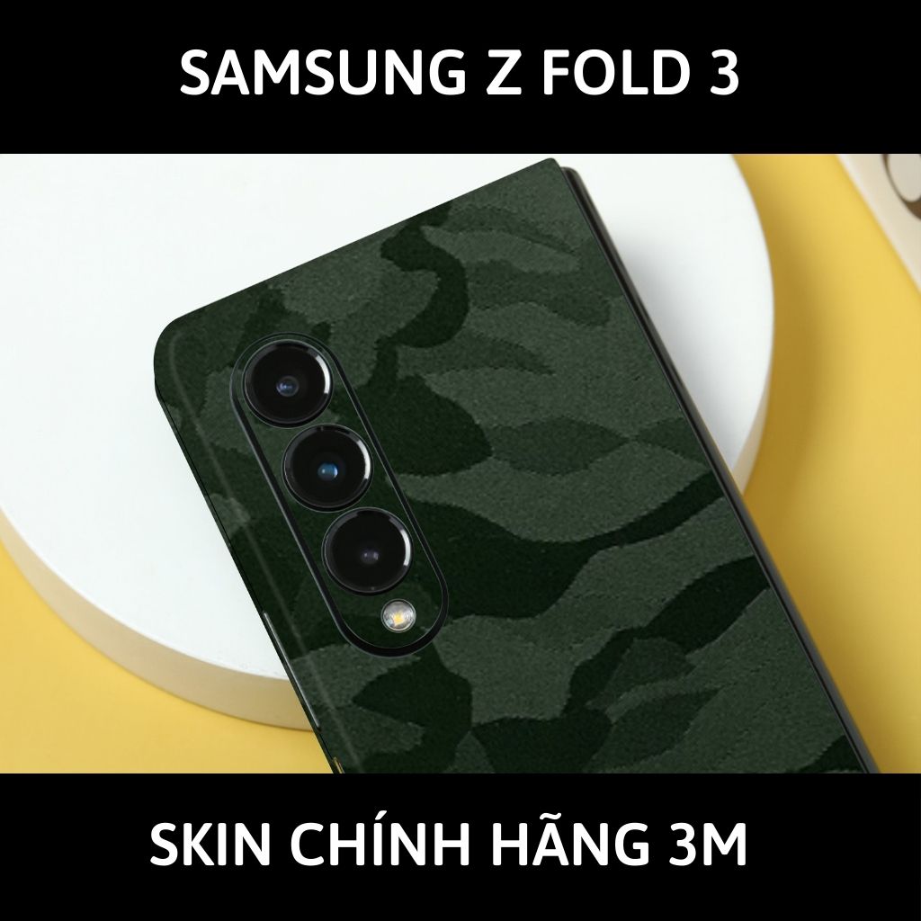 Skin 3m samsung galaxy Z Fold 4, Z Fold 3, Z Fold 2 full body và camera nhập khẩu chính hãng USA phụ kiện điện thoại huỳnh tân store - Camo Green - Warp Skin Collection