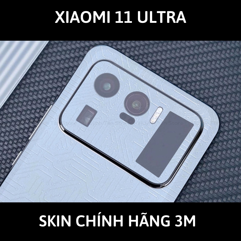 Skin 3m Mi 11 Ultra full body và camera nhập khẩu chính hãng USA phụ kiện điện thoại huỳnh tân store - Electronic White 2022 - Warp Skin Collection