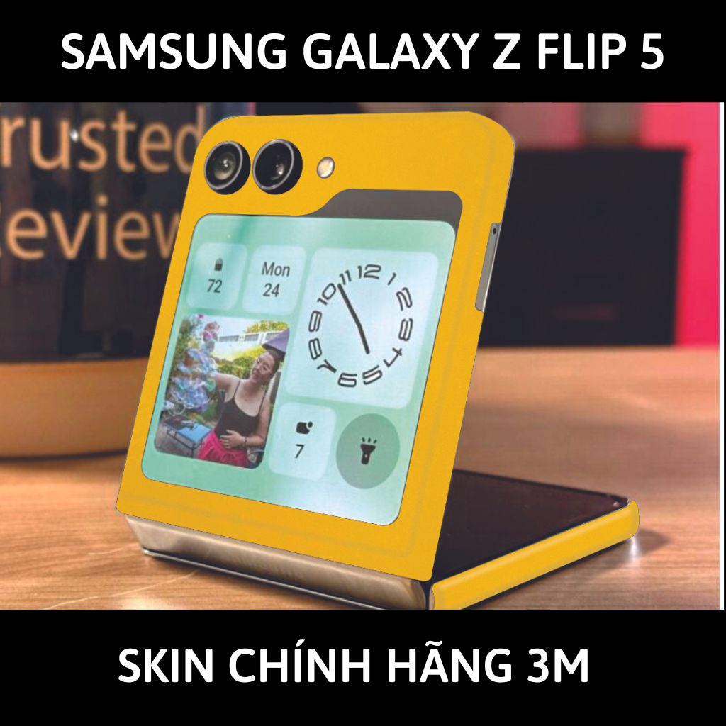 dán skin 3m samsung galaxy z flip 5 full body, camera phụ kiện điện thoại huỳnh tân store - Mustard Yellow