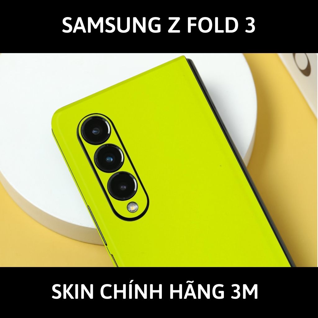 Skin 3m samsung galaxy Z Fold 4, Z Fold 3, Z Fold 2 full body và camera nhập khẩu chính hãng USA phụ kiện điện thoại huỳnh tân store - Yellow Neo - Warp Skin Collection