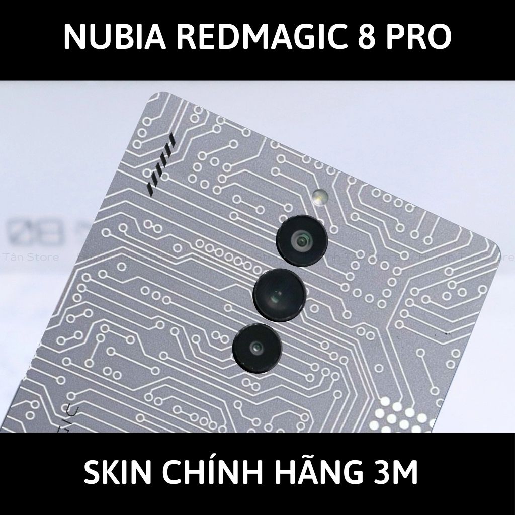 Skin 3m Nubia Redmagic 8 Pro, 8 Pro Plus full body và camera nhập khẩu chính hãng USA phụ kiện điện thoại huỳnh tân store - Electronic White 2021 - Warp Skin Collection