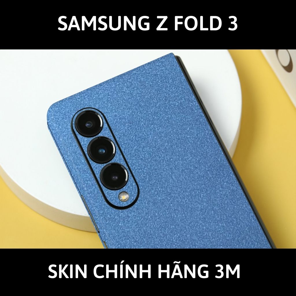 Skin 3m samsung galaxy Z Fold 4, Z Fold 3, Z Fold 2 full body và camera nhập khẩu chính hãng USA phụ kiện điện thoại huỳnh tân store - Oracal Dove Blue Metalic - Warp Skin Collection