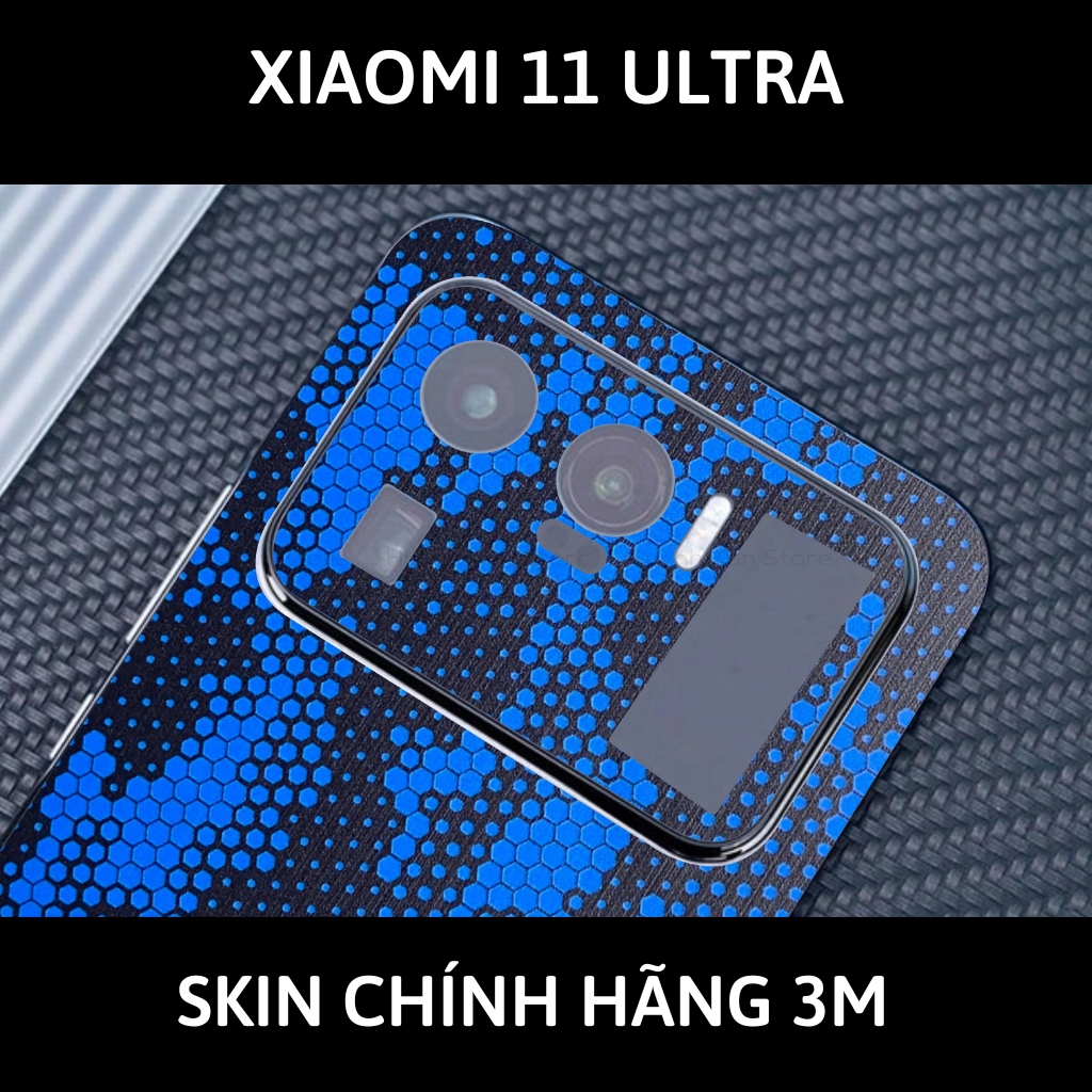 Skin 3m Mi 11 Ultra full body và camera nhập khẩu chính hãng USA phụ kiện điện thoại huỳnh tân store - Mamba Blue - Warp Skin Collection