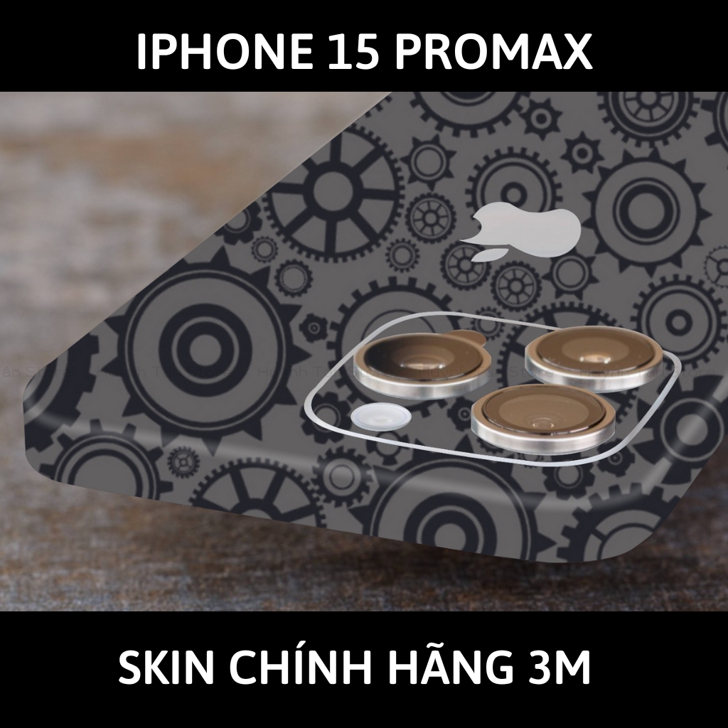 Dán skin điện thoại Iphone 15 Pro Max full body và camera nhập khẩu chính hãng USA phụ kiện điện thoại huỳnh tân store - Bánh Răng - Warp Skin Collection
