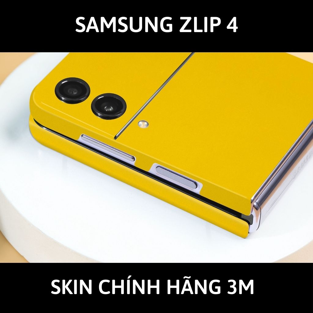 Skin 3m samsung galaxy Z Flip 4, Z Flip 3, Z Flip full body và camera nhập khẩu chính hãng USA phụ kiện điện thoại huỳnh tân store - Yellow Gloss - Warp Skin Collection