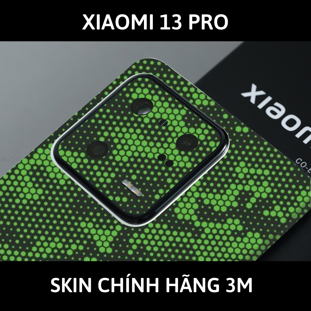 Skin 3m Mi 13 Ultra, Mi 13 Pro, Mi 13  full body và camera nhập khẩu chính hãng USA phụ kiện điện thoại huỳnh tân store - Mamba Green - Warp Skin Collection