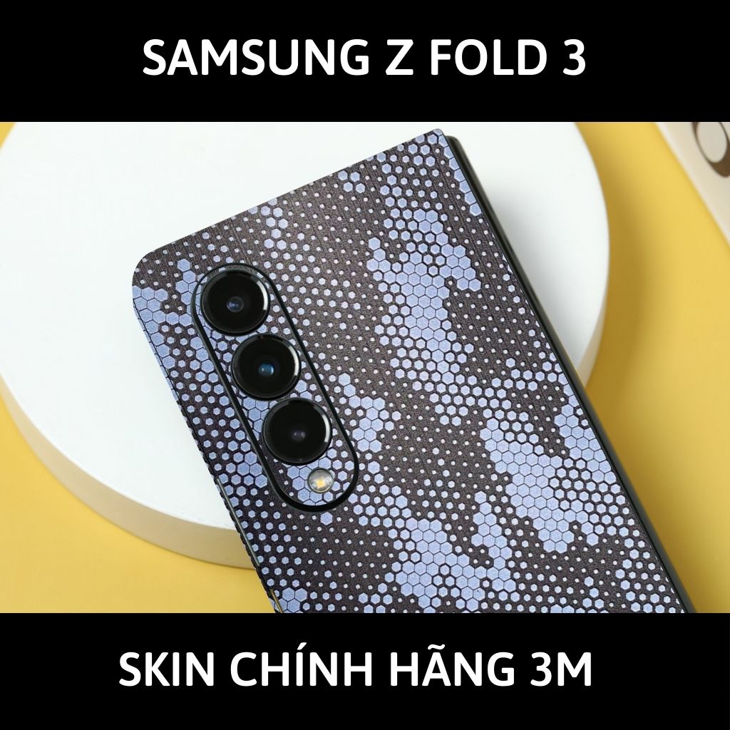 Skin 3m samsung galaxy Z Fold 4, Z Fold 3, Z Fold 2 full body và camera nhập khẩu chính hãng USA phụ kiện điện thoại huỳnh tân store - Mamba Light Blue - Warp Skin Collection