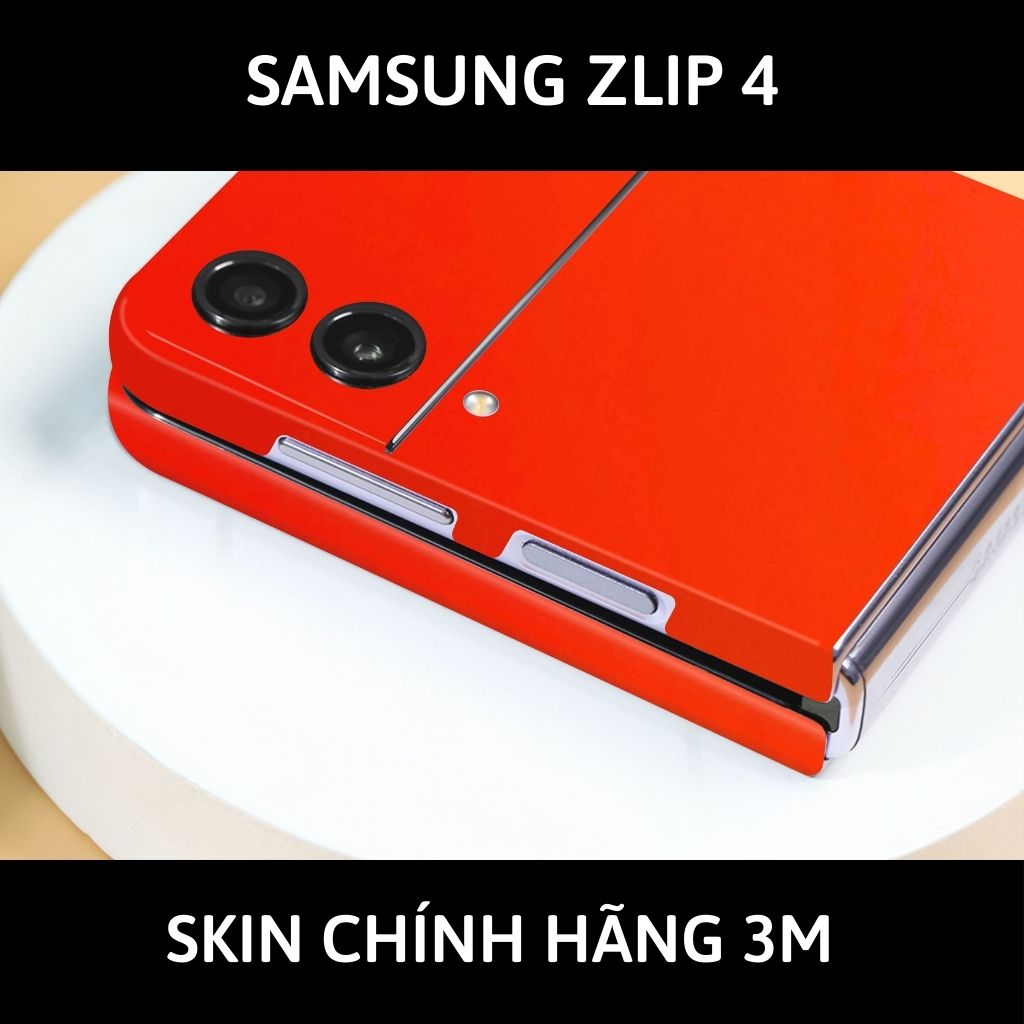 Skin 3m samsung galaxy Z Flip 4, Z Flip 3, Z Flip full body và camera nhập khẩu chính hãng USA phụ kiện điện thoại huỳnh tân store - Red Neo- Warp Skin Collection