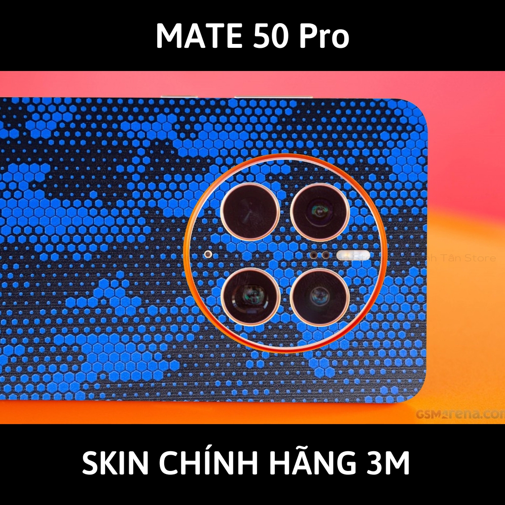 Dán skin điện thoại Huawei Mate 50 Pro full body và camera nhập khẩu chính hãng USA phụ kiện điện thoại huỳnh tân store - Mamba Blue - Warp Skin Collection